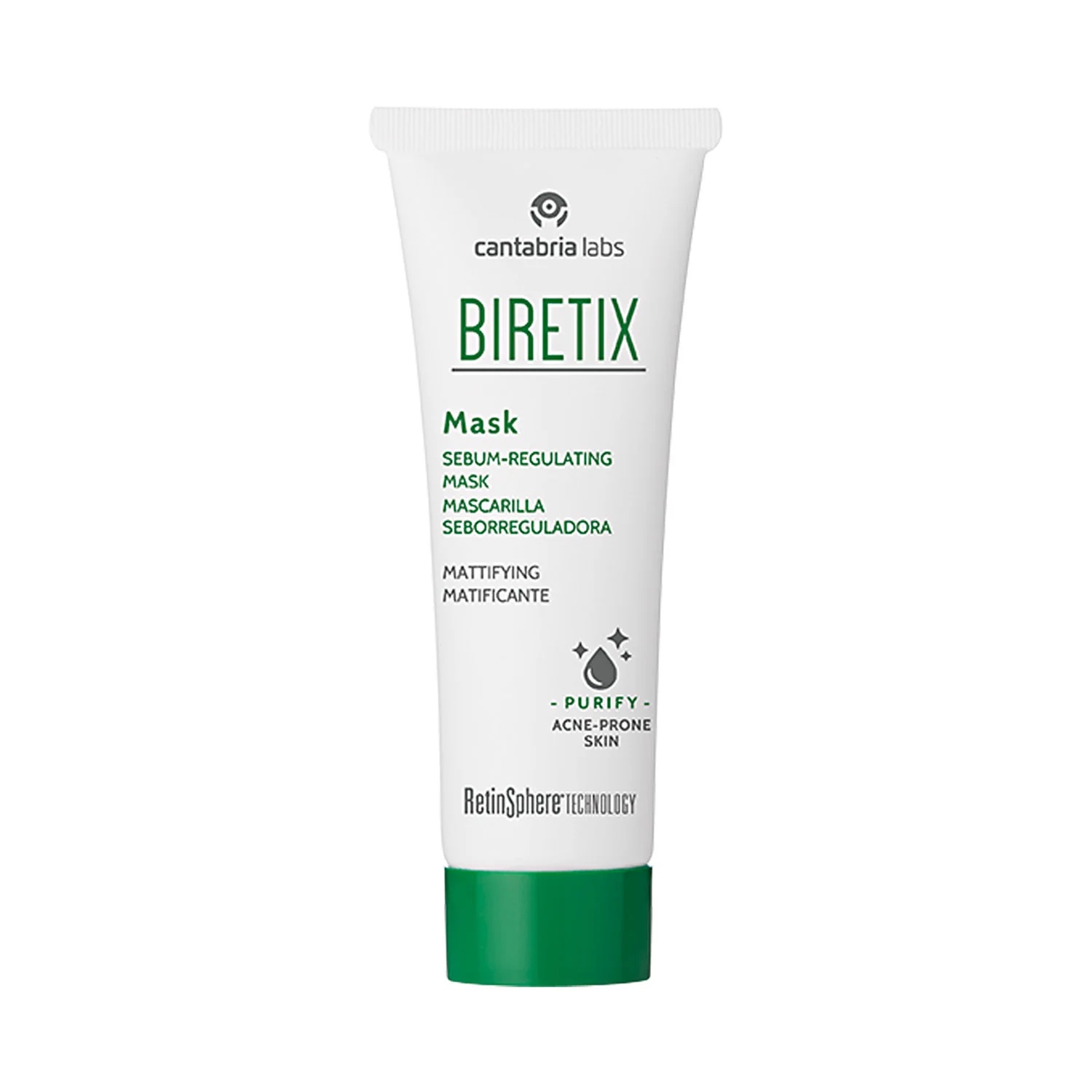BIRETIX Biretix Masker Gezichtsmasker voor het balanceren van de talgproductie 25 ml