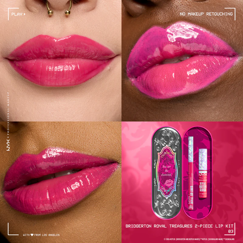 NYX Professional Makeup Bridgerton Royal Treasures zestaw do ust