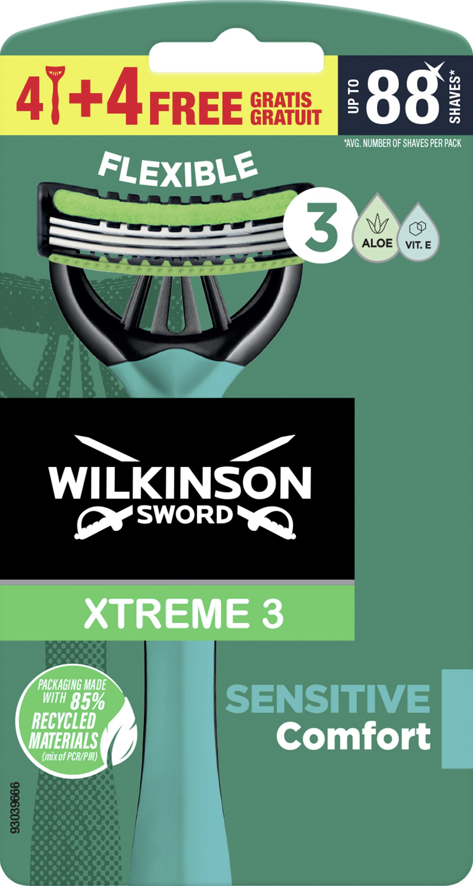 Xtreme3 Sensitive Fleksibilne i Udobne Britvice