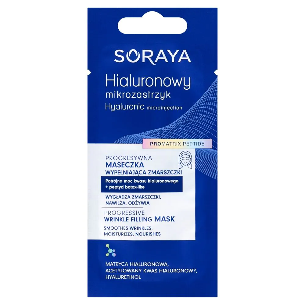 Soraya Hialuronowy Mikrozastrzyk Maska do twarzy wypełniająca zmarszczki
