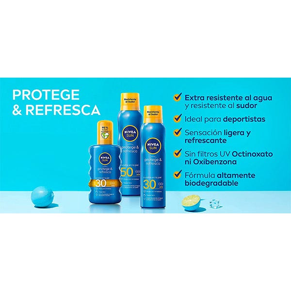 Skyddar och fräschar upp solskyddsmist SPF 30 | 200ml