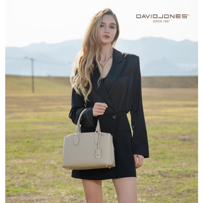 David Jones - Elegante borsa a mano da donna in ecopelle - Beige