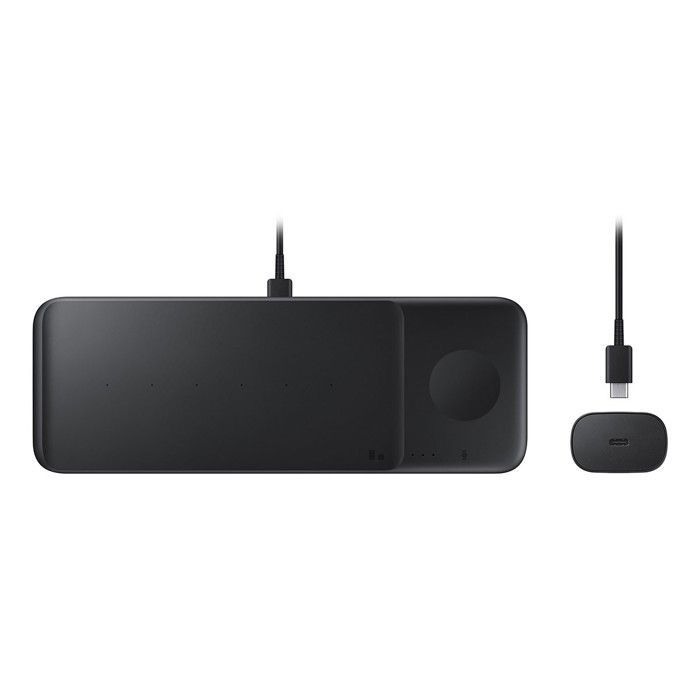 Station de chargement Trio - SAMSUNG - Noir - Chargeur induction - USB-C - 9W