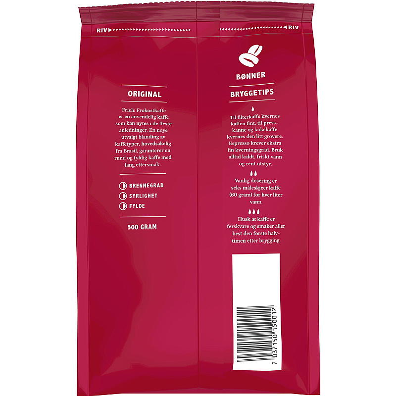 Friele Ganze Bohnen Friele 500 g, Frühstückskaffee