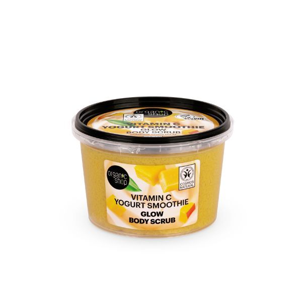 Bio-Shop Vitamin-C-Joghurt-Smoothie-Peeling für strahlende Körperpflege, 250 ml