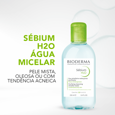 Bioderma Sebium H2O Eau Micellaire Purifiante Água Micelar Purificante Pele Mista a Oleosa 250 ml 250 ml