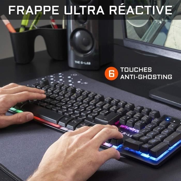 Kit Gamer 2 em 1 - The G-Lab - KRYPTON COMBO - Mouse com fio - Teclado com fio