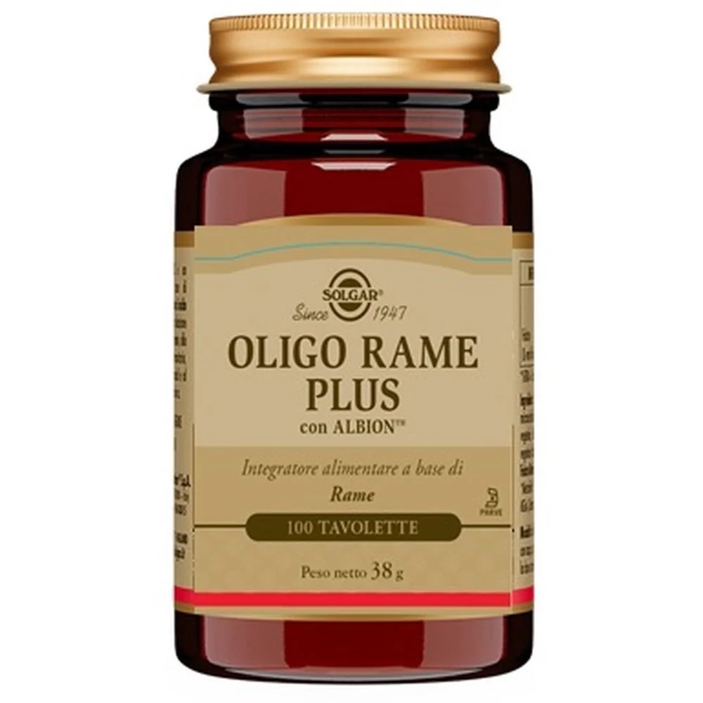 SOLGAR Oligo Copper Plus 100 tabletten met mineralen