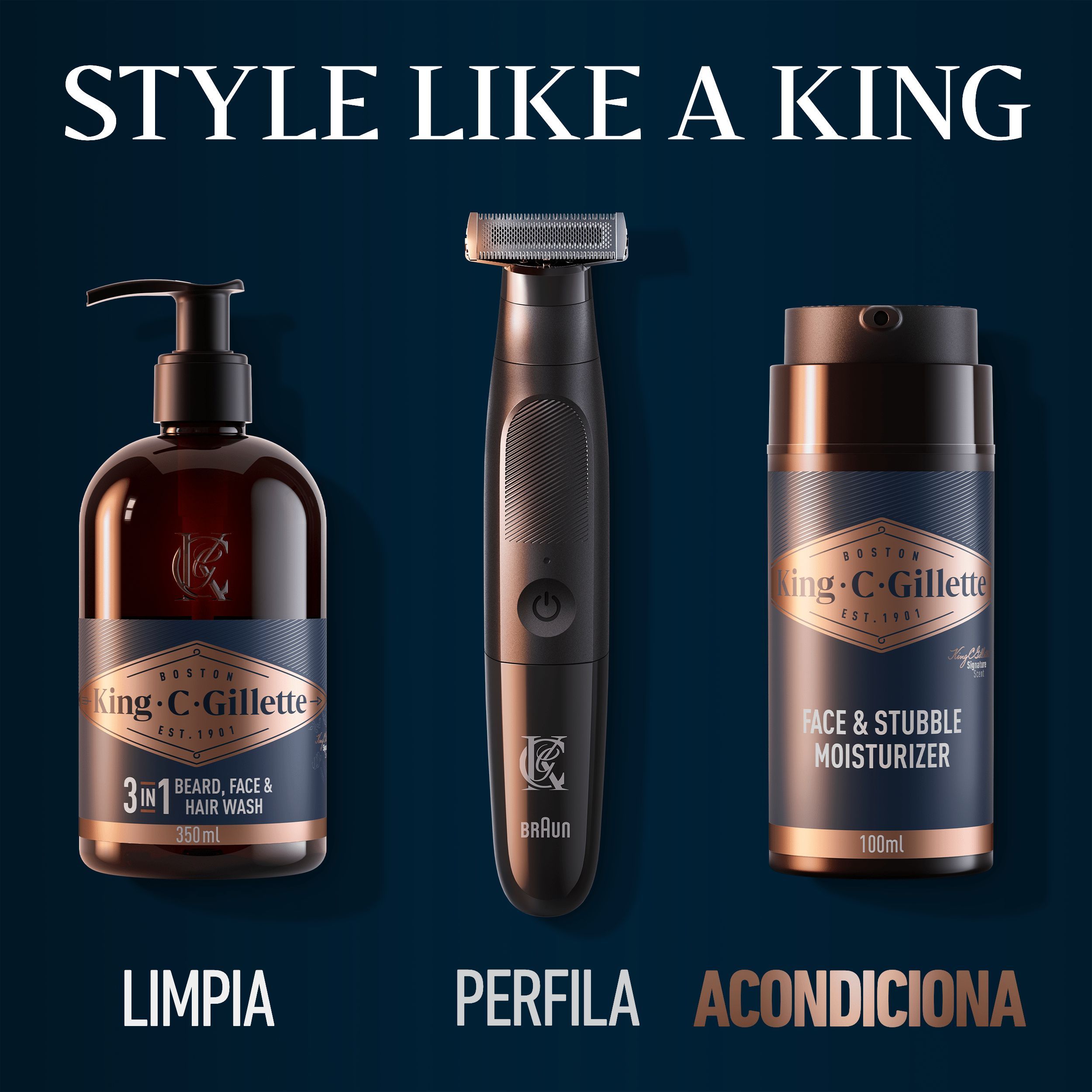 Gillette King C. hidratantna krema za lice i bradu Hidratantne kreme za lice
