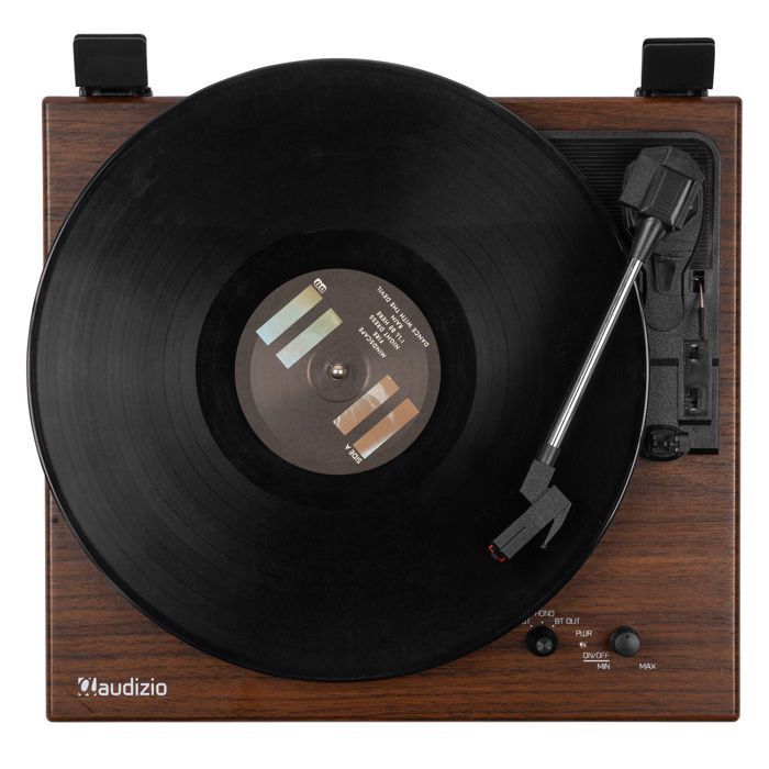 Audizio RP112AD Bluetooth Turntable with Input & Output - Acacia Color, Built-in Stereo Speakers