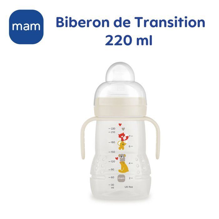 Mamadeira de Transição MAM +4 meses Green Drop 220ml