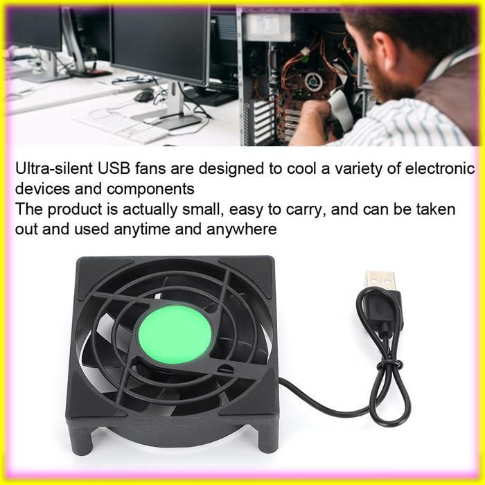 Ventilador de radiador Keenso, ventilador enfriador, máquina de refrigeración USB para router, PC, caja, vídeo, proyector.