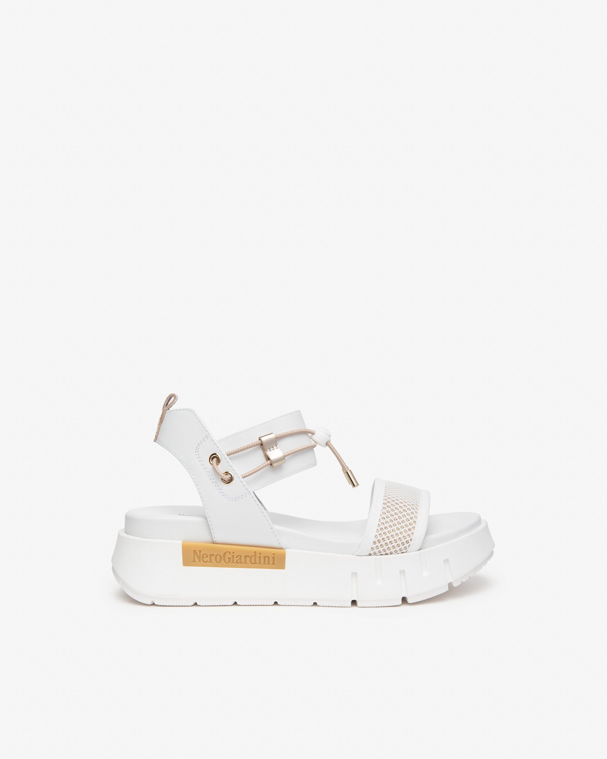  Damen-Sandalen aus Leder und Canvas