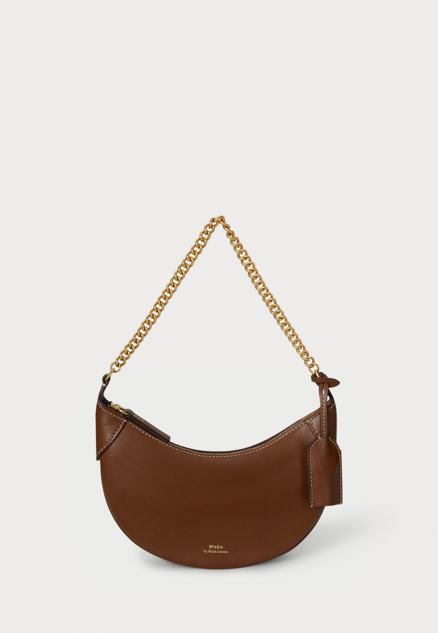 Polo Ralph Lauren POLO ID LEREN MINI TAS MET KETTING - Handtas - donkerbruin