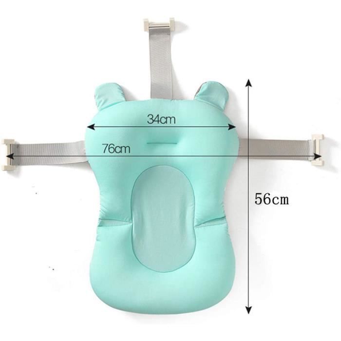 Tapis de bain pour nourrisson bébé - FOLAYA - Flottant coussin de bain - Bleu - 6 mois et plus