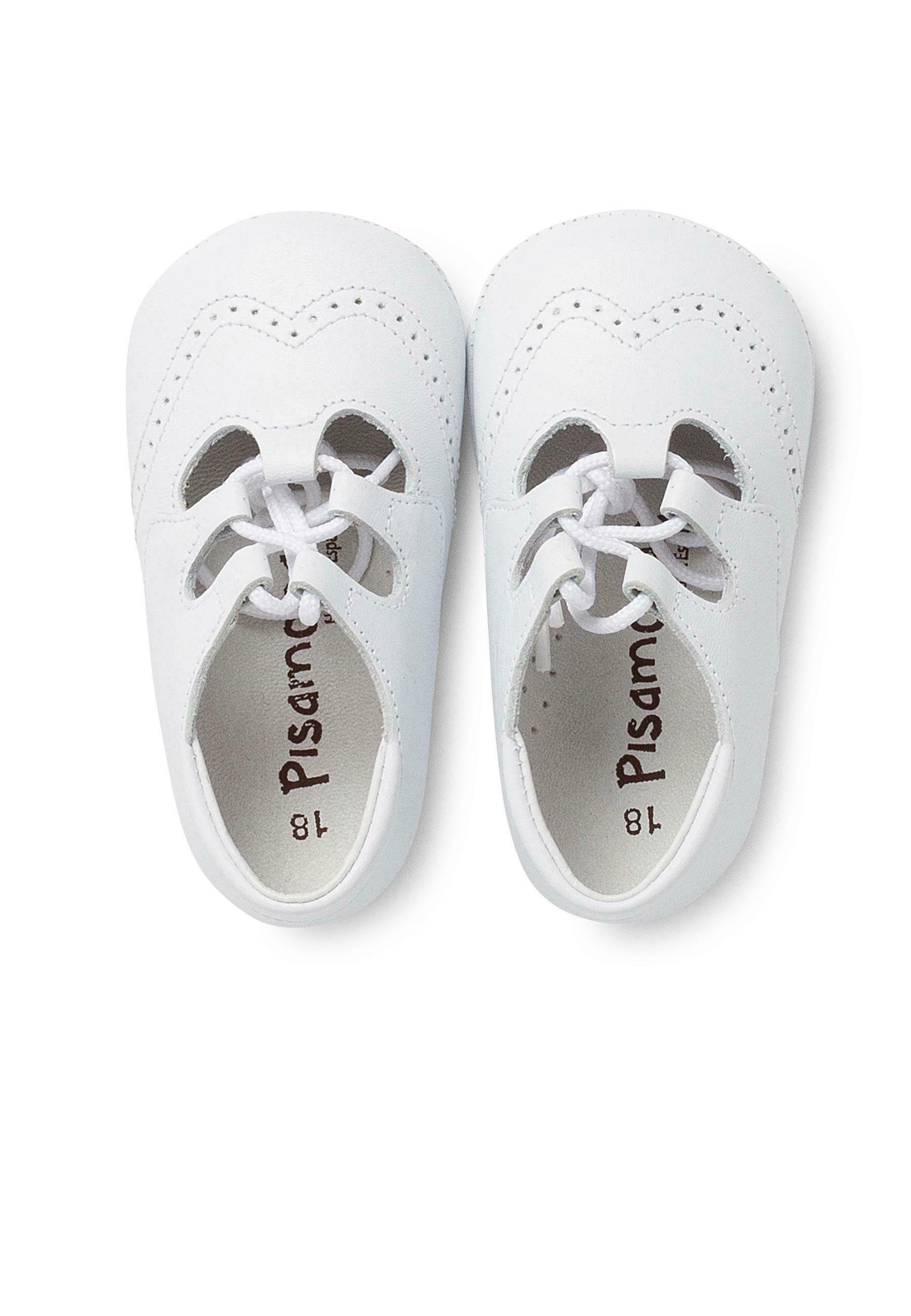 Pisamonas ZAPATO INGLESITO BEBÉ DE PIEL - Babyschoentjes - blanco