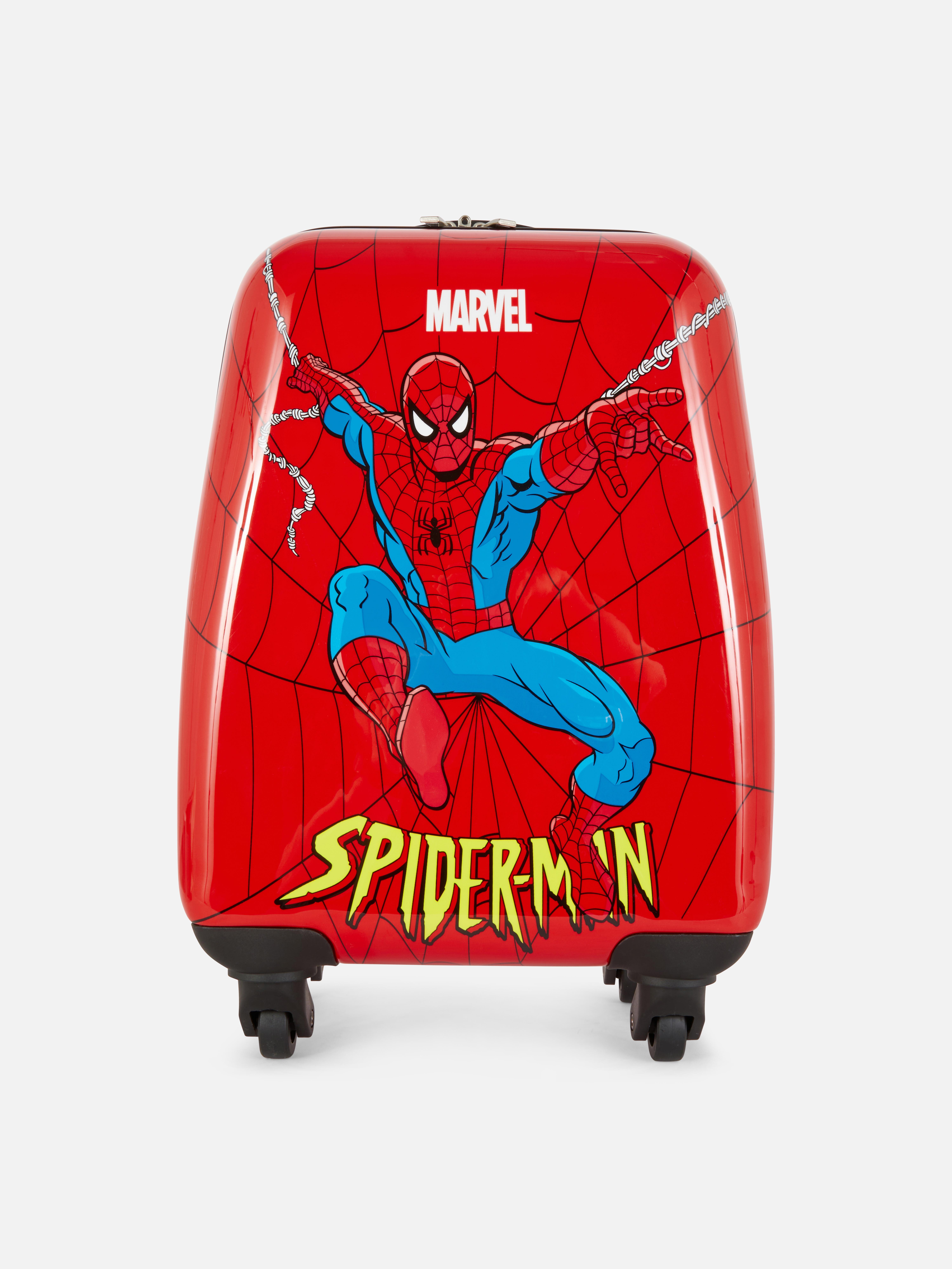 Geantă rigidă cu patru roți MARVEL Spider-Man Geantă MARVEL cu mâner telescopic, patru roți și un design Spider-Man plin de acțiune