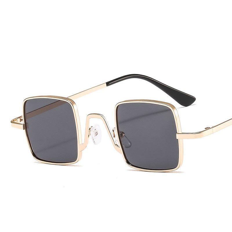 46489 Steam Punk Sonnenbrille mit quadratischem, kleinem Rahmen, modische Sonnenbrille für Damen und Herren, UV400, Vintage-Stil