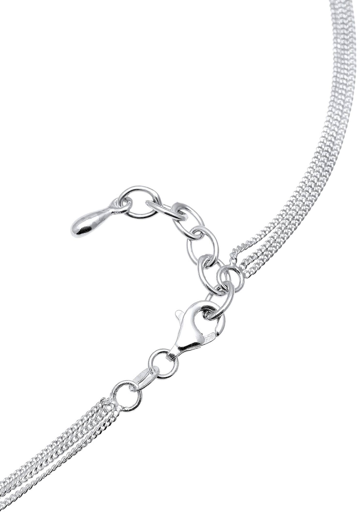 Elli Femmes Choker Couches avec Cristaux en Argent Sterling 925