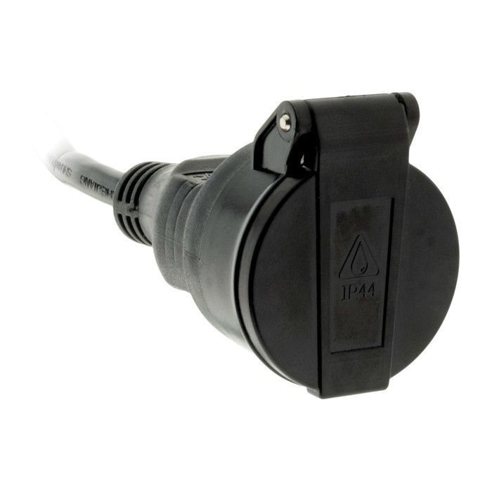 Adaptador hembra 16A 2P+E a macho CEE17 - Azul - Zenitech