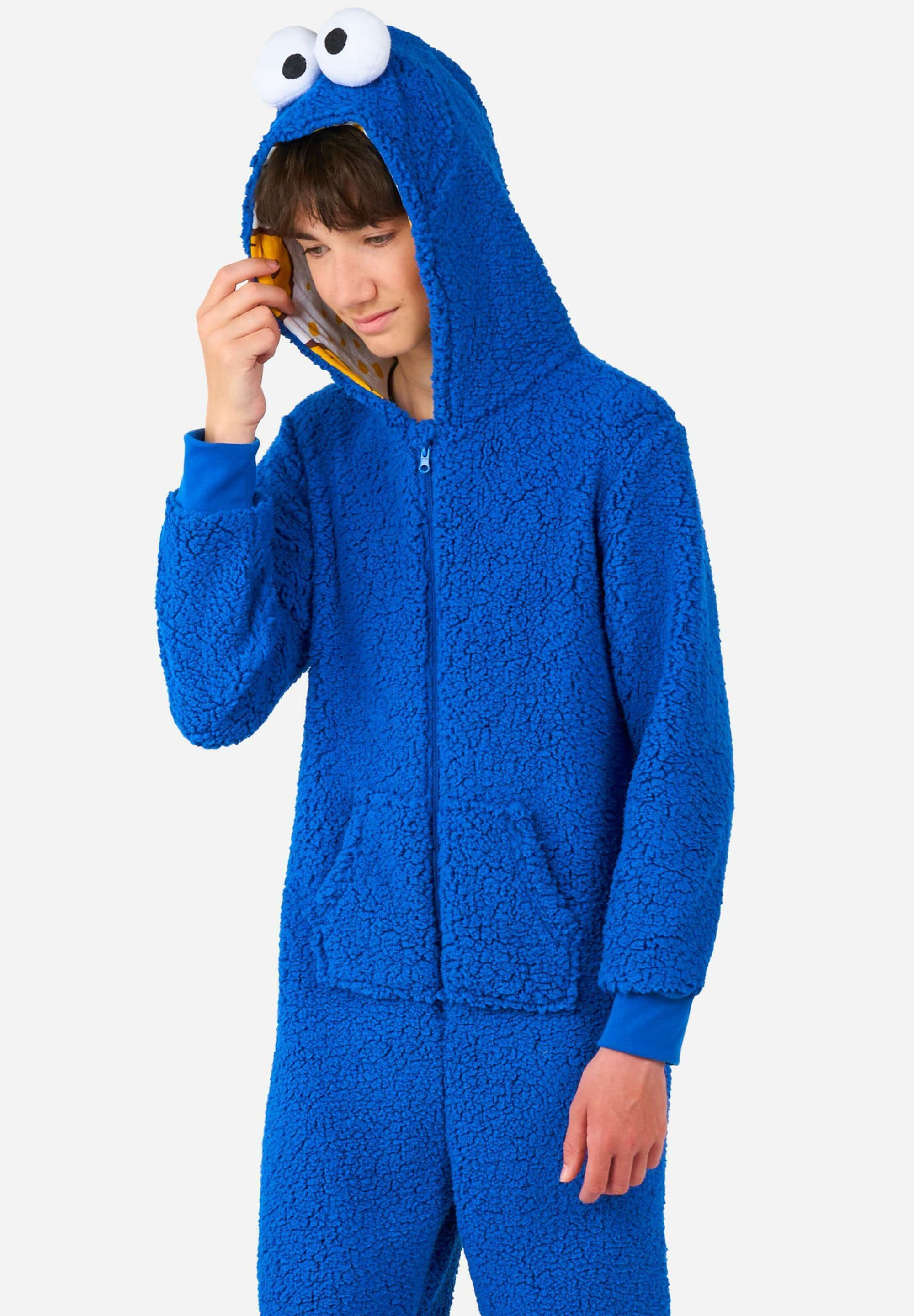 Macacão infantil OppoSuits da Vila Sésamo - Azul