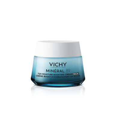 Vichy Minéral 89 72h kosteuttava voide, jossa on runsaasti hyaluronihappoa, 50 ml