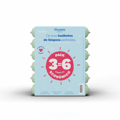 Mustela Toalhitas de Limpeza Perfumadas para Bebé      6 x 60 un 6 x 60 un