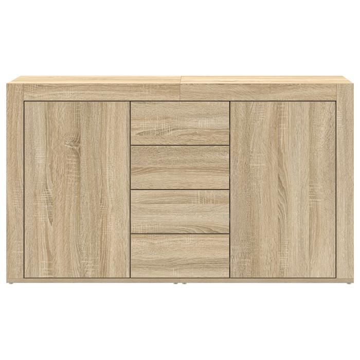 Aparador contemporáneo - vidaXL - Roble Sonoma - 6 compartimentos - 120x36x69 cm - Marrón