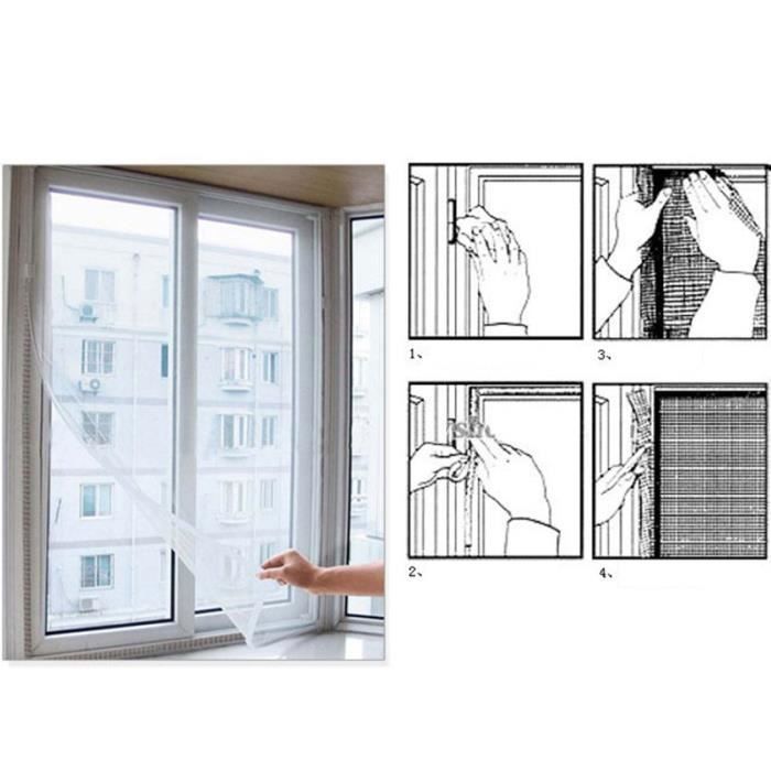Mosquitera para ventana - Keeper - 150x130cm - Blanca - Repelente de mosquitos - Paquete de 5