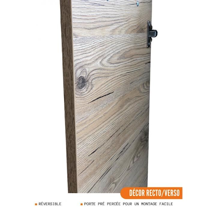 Bellissi Low Corner Cabinet in Whitewashed Walnut with 1 Door, W 105 cm - Cuisineandcie