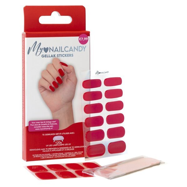 Nalepke za gel lak My Nailcandy Red<br>20 kosov