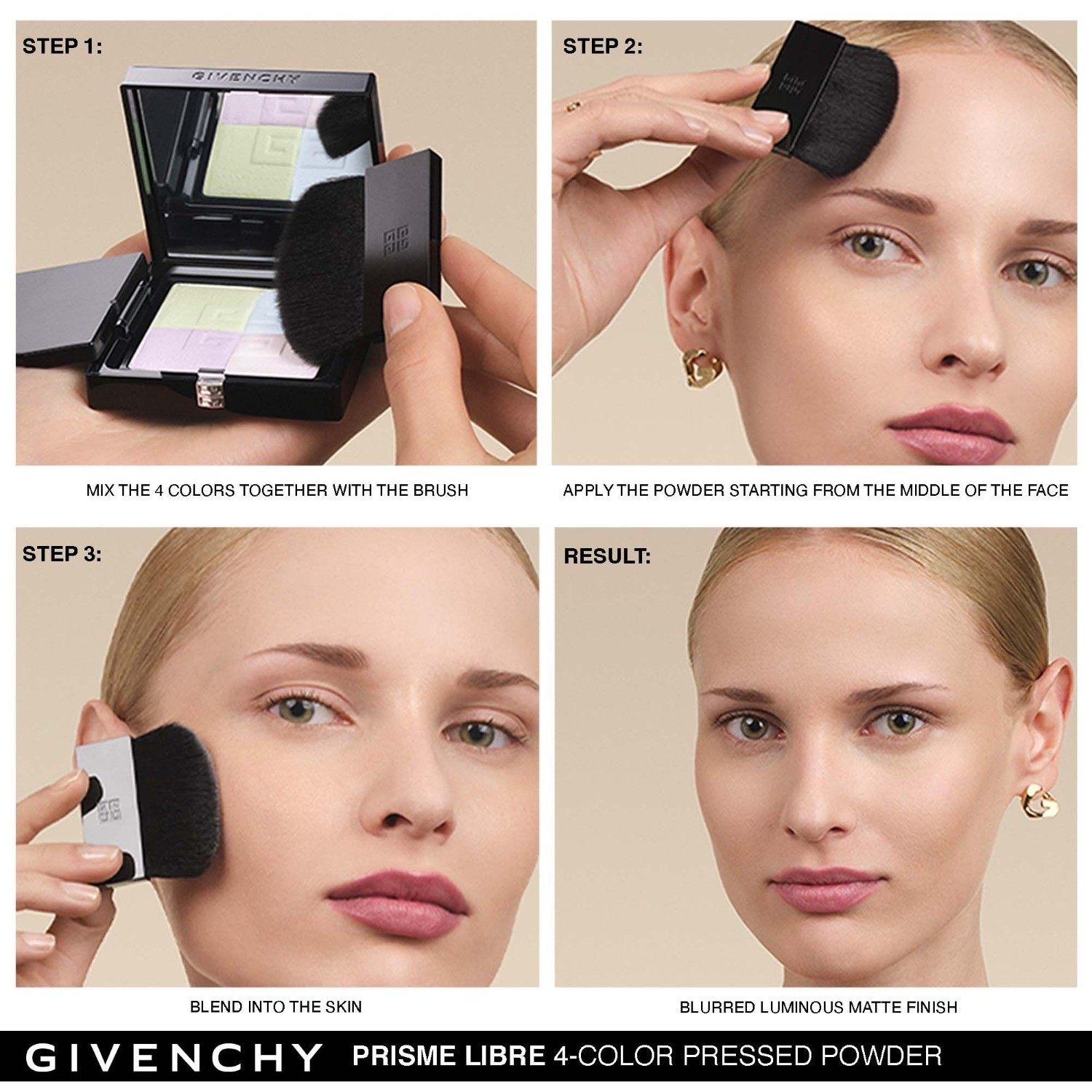 „Givenchy Prisme Libre“ 4 spalvų fiksuojamoji pudra – 7 g
