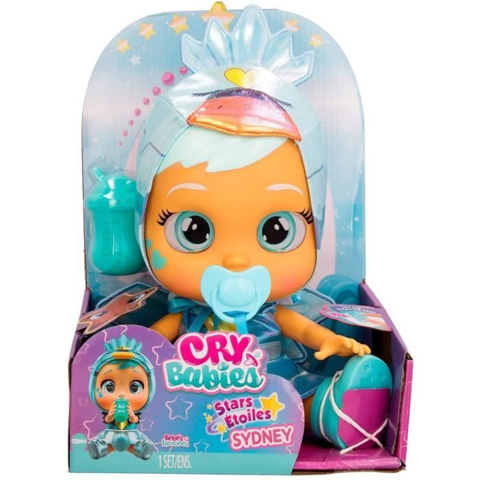 Poupon Cry Babies Stars - Sydney - IMC TOYS - Poupons à fonctions - Rose - Etoiles LED