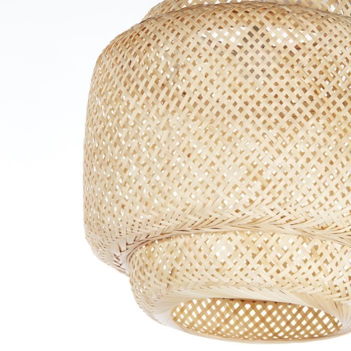 Lámpara colgante BALI Bamboo - Estructura Ø 40 x H 35 cm - Longitud del cable 115 cm - E27 60W