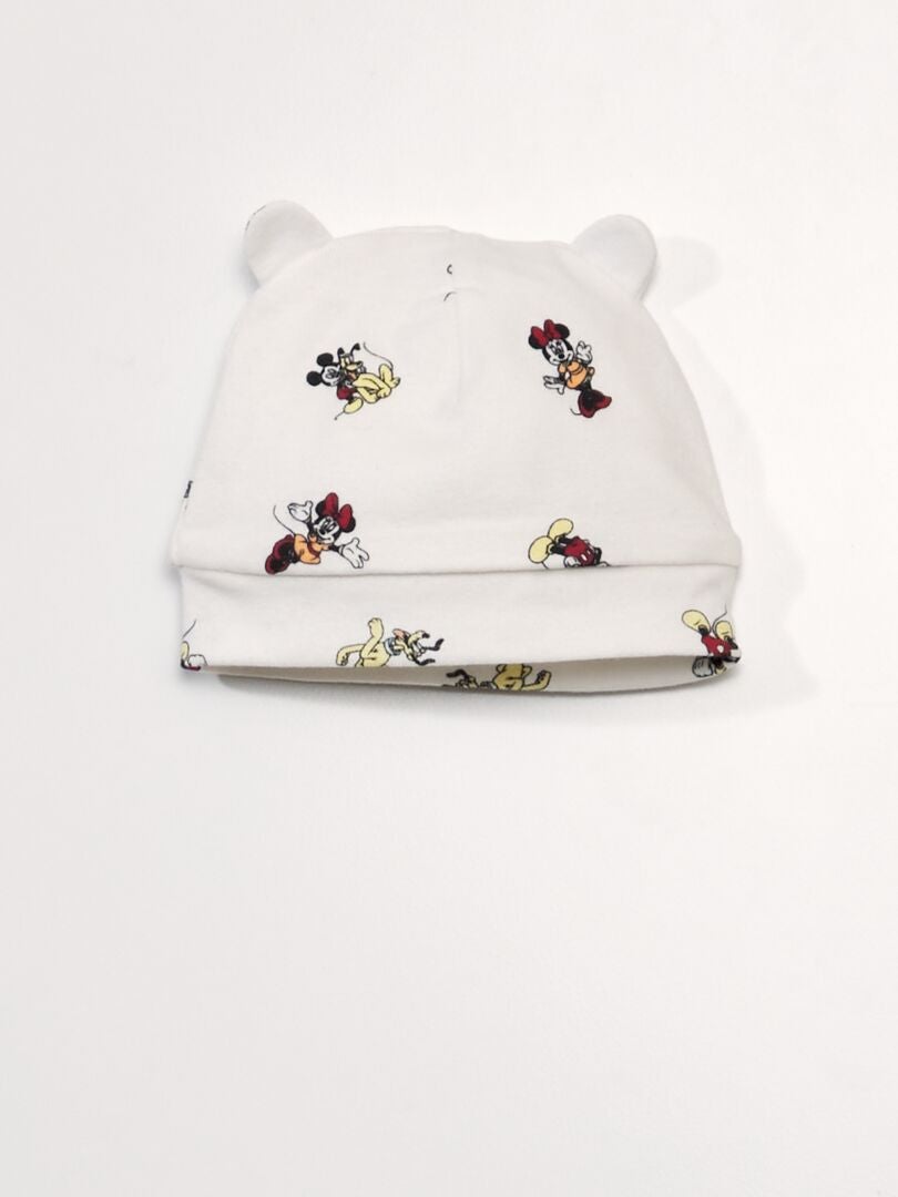3-delige set - Bodysuit + legging + 'Minnie'-muts - WIT