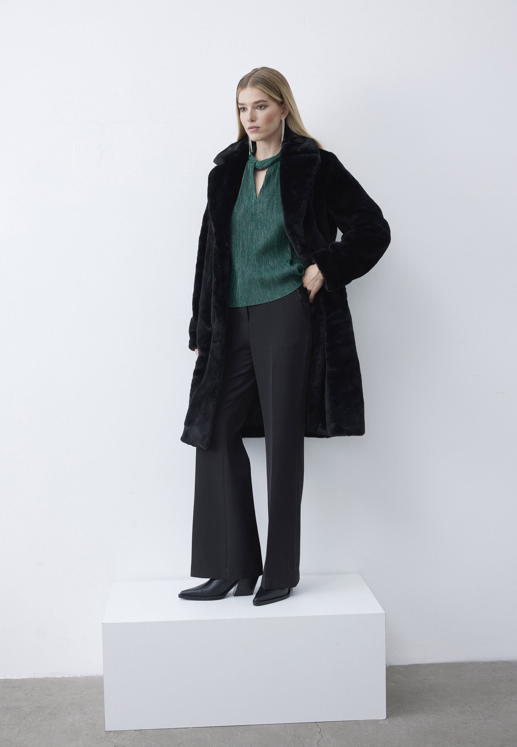 Anna Field winterjas - zwart