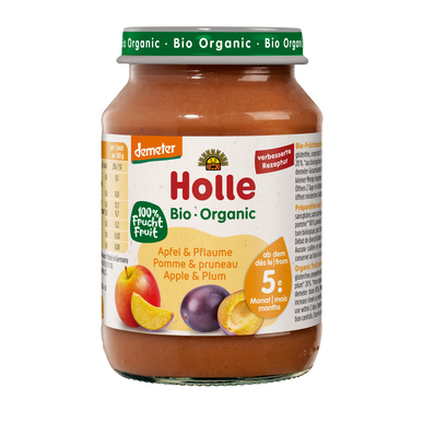 Holle Luomu omena-/luumupyree purkki 6kk 190g 190g