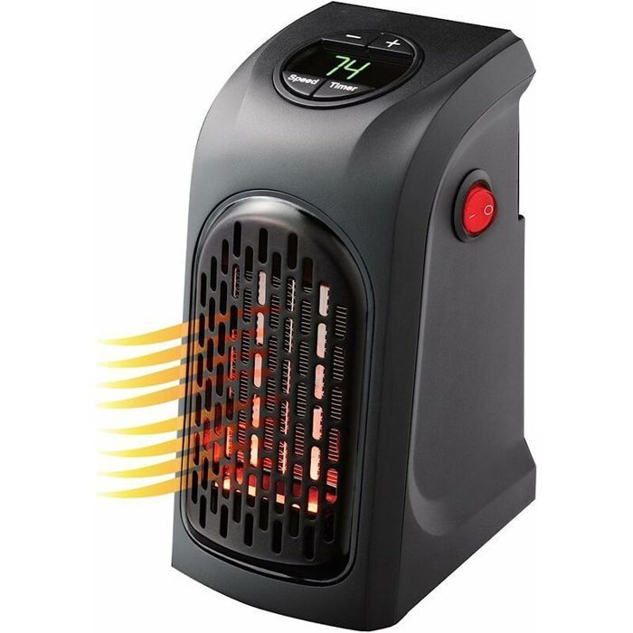 Calefactor inalámbrico - Termostato ajustable - Calienta una habitación en minutos - 400W QERSTA