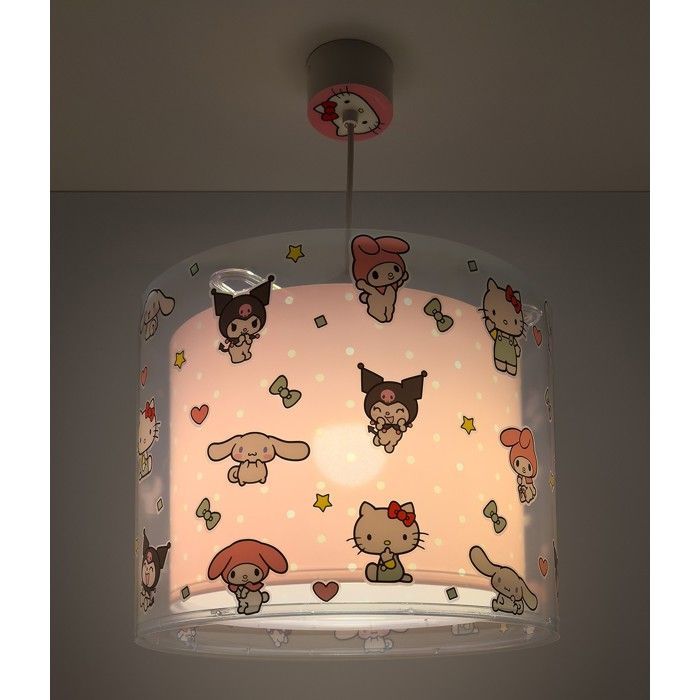Dalber Lustre et lampe suspension pour enfants Hello Kitty & Friends, Kuromi, My Melody et Cinnamoroll enfants