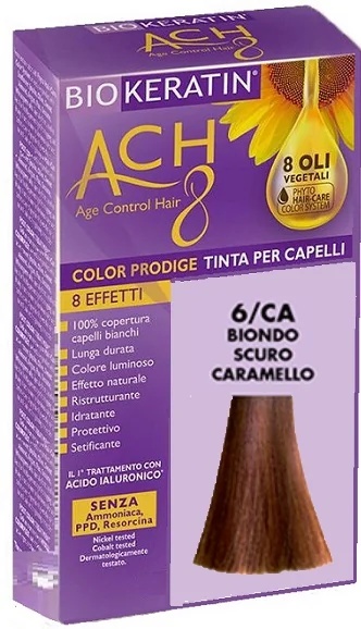 BIOKERATIN Biokeratin Ach8 6/Ca Color de cabello rubio caramelo oscuro