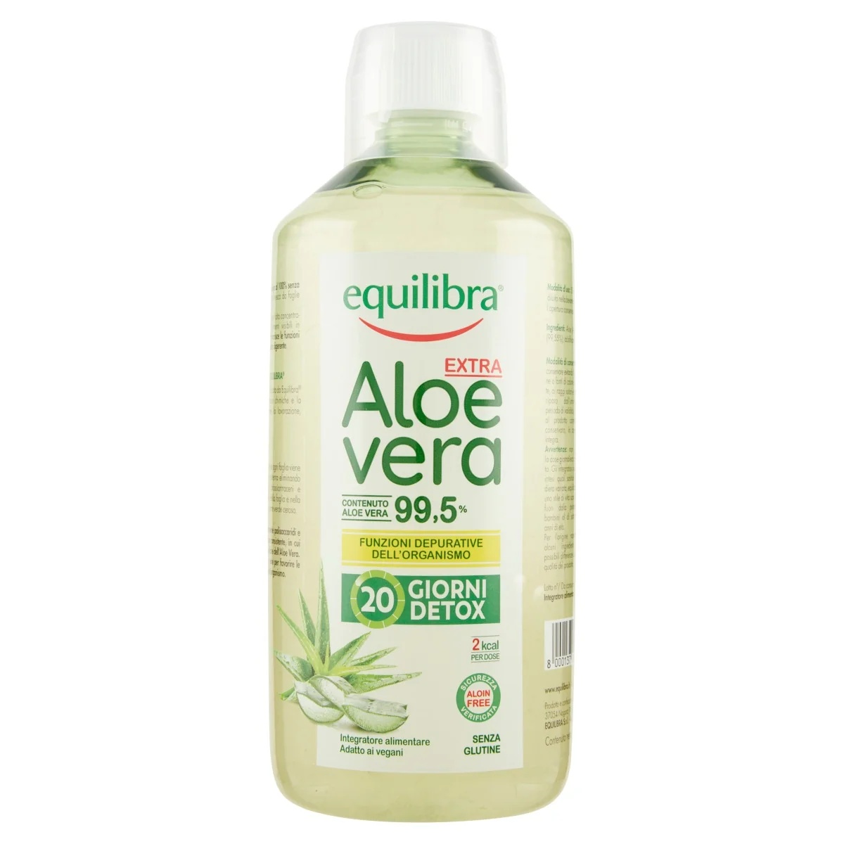 EQUILIBRA Equilibra Aloë Vera Extra 99,5% 1 L reinigende en spijsverteringseffect