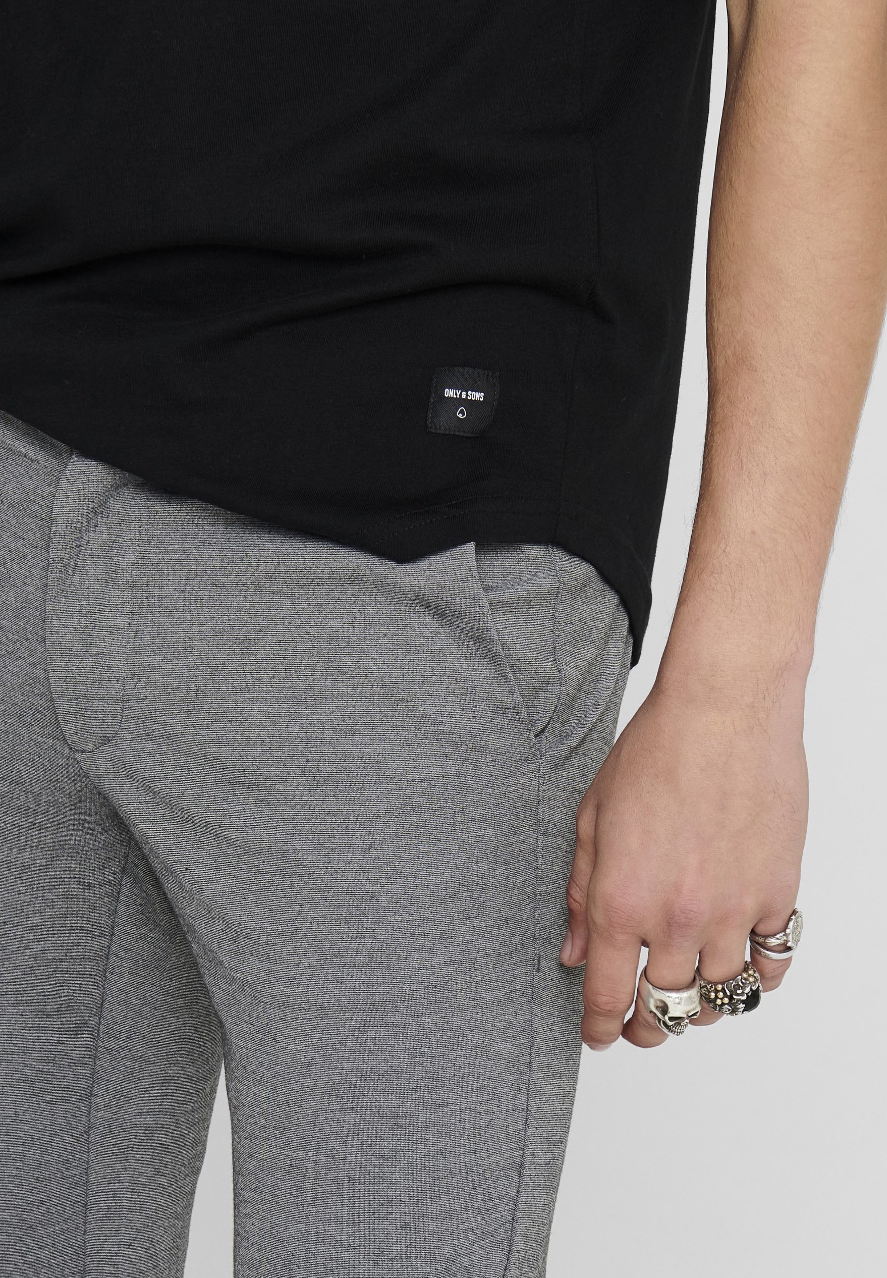 Only & Sons ONSMARK SLIM PANT - Chino's - middengrijs gemêleerd