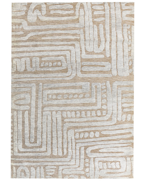 Dywan wzór geometryczny 160 x 230 cm beżowo-szary