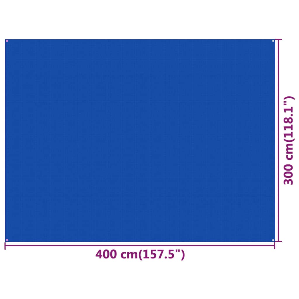 Tapis de tente Vidaxl en PEHD 300x400 cm