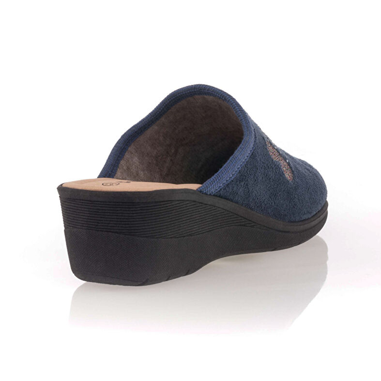 Blaue Damenpantoffeln