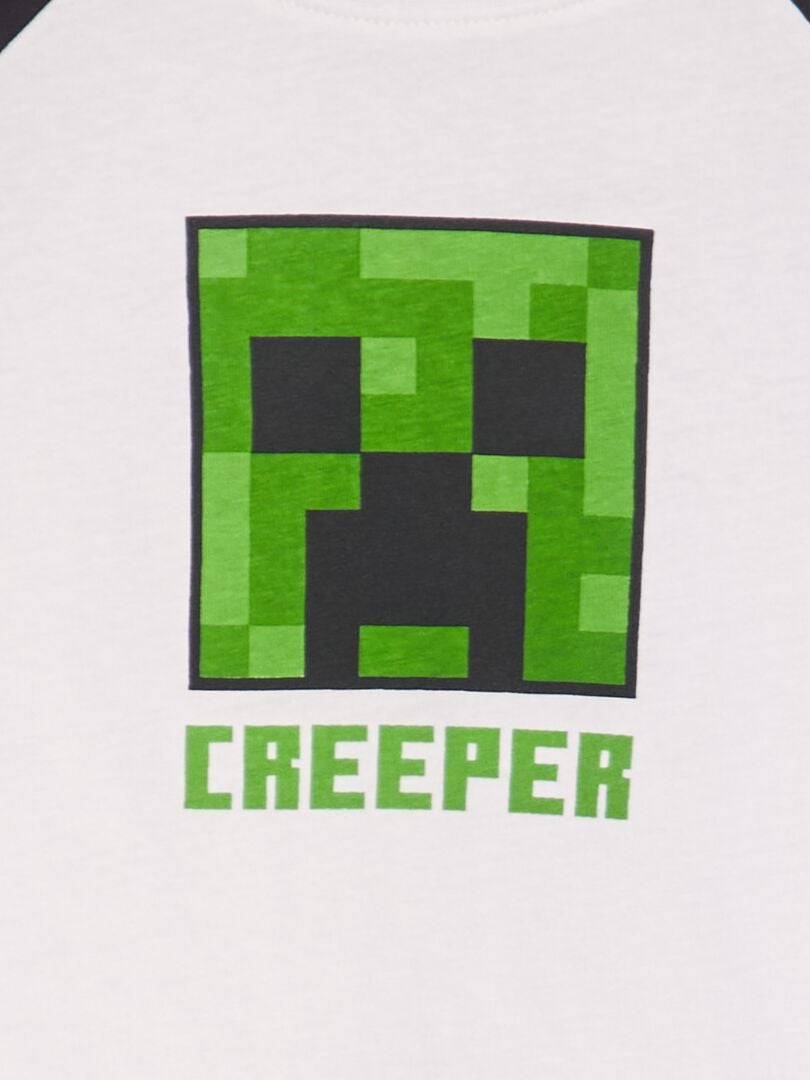 Koszulka bawełniana Minecraft - BIAŁA