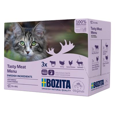 Bocconcini di Bozita in bustine di salsa, 12 x 85 g