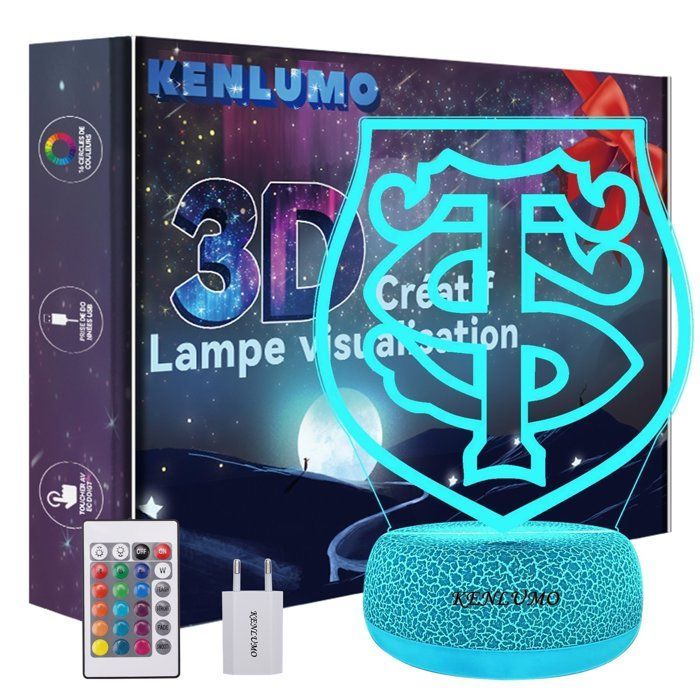 KENLUMO Veilleuse Rugby Stade Toulousain Lampe de chevet Noël Enfant Cadeau Lampe de nuit télécommande Changement de Couleurs