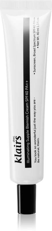 Creme BB hidratante iluminador e suave para imperfeições da pele, FPS 40.