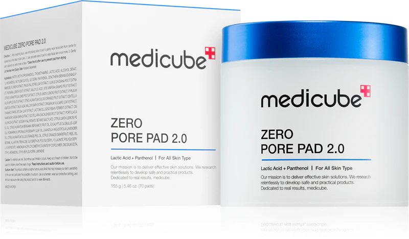 Exfoliační polštářky Medicube Zero Pore Pad 2.0 pro vyhlazení pokožky a zmenšení pórů